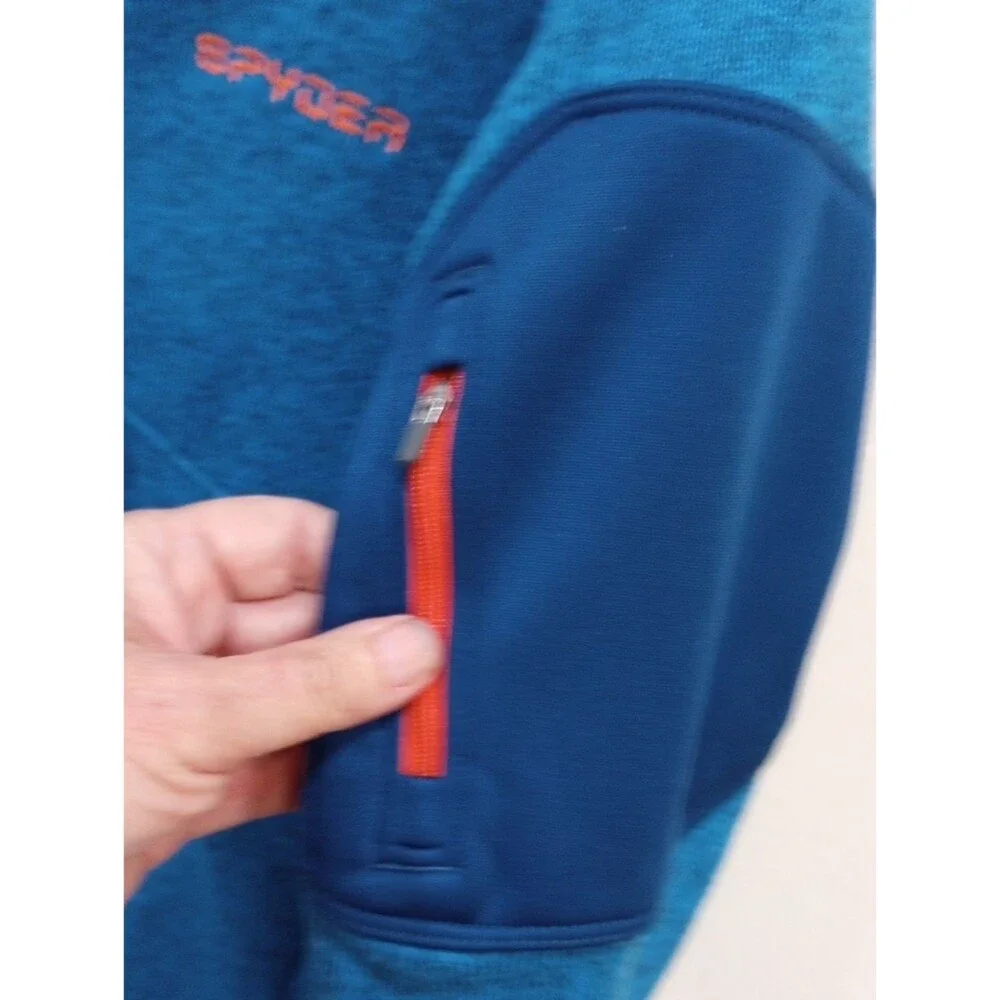 Spyder Empire Blue Fleece Full-Zip Jacket, Men's Size S